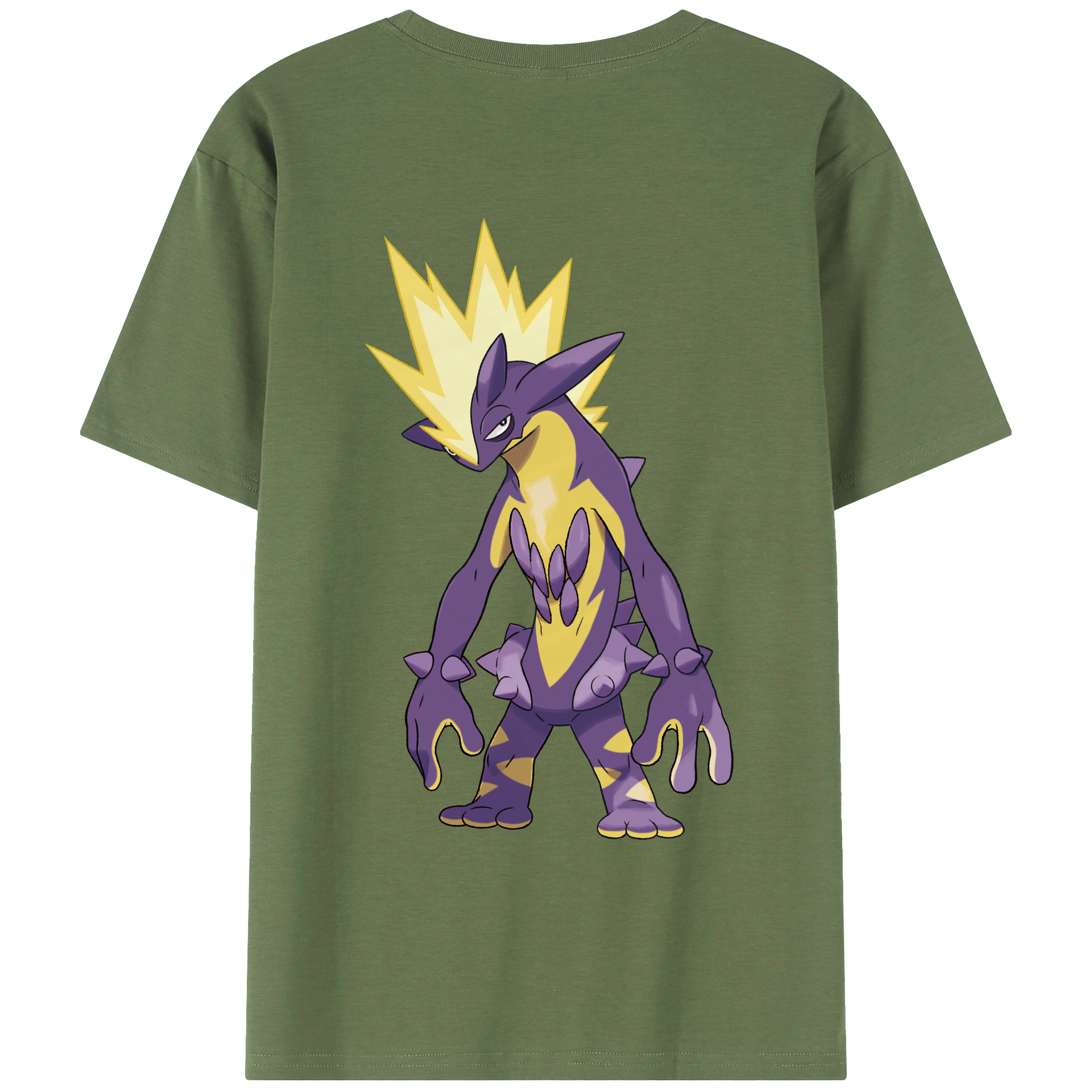 （画像用） ポケットモンスター Pokémon 綿100％ メンズ半袖Tシャツ（バックプリント） 通気性